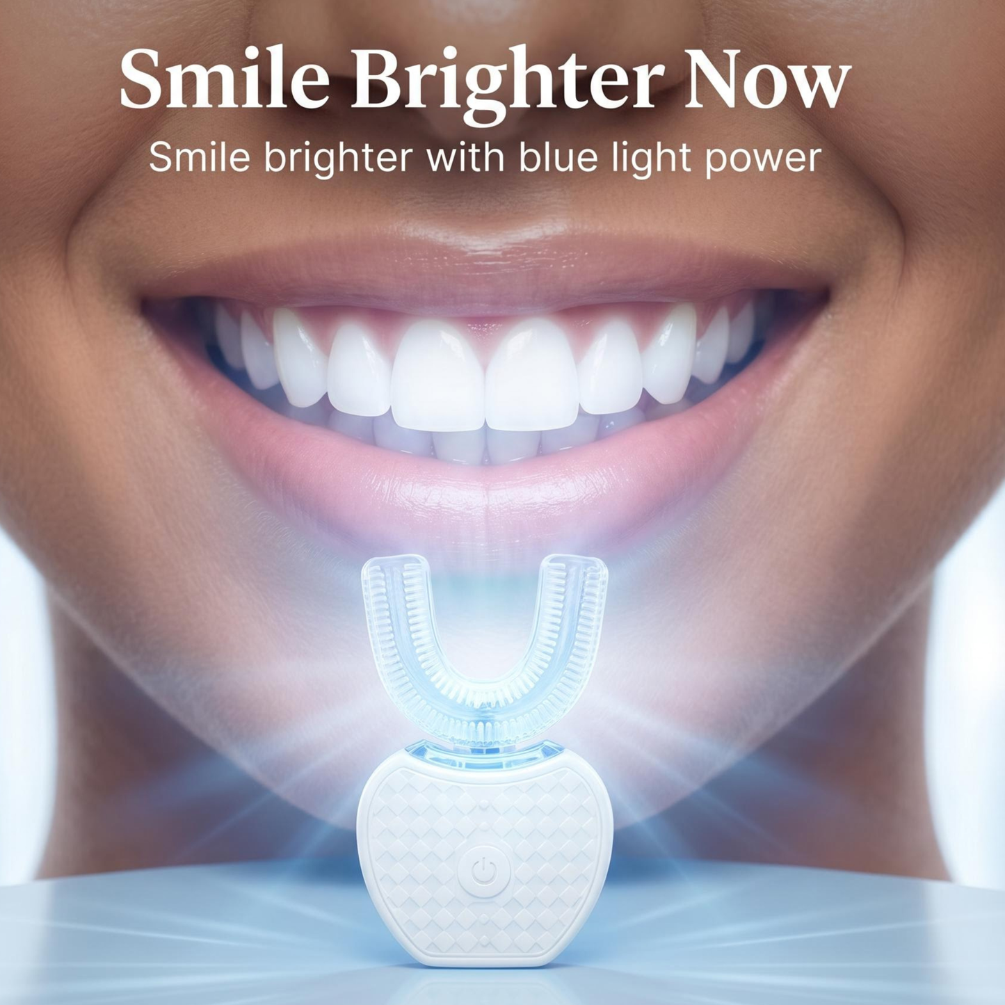 3-in-1 Smile Care: Blue-Light Teeth Whitener. Auto-Brush. Massager